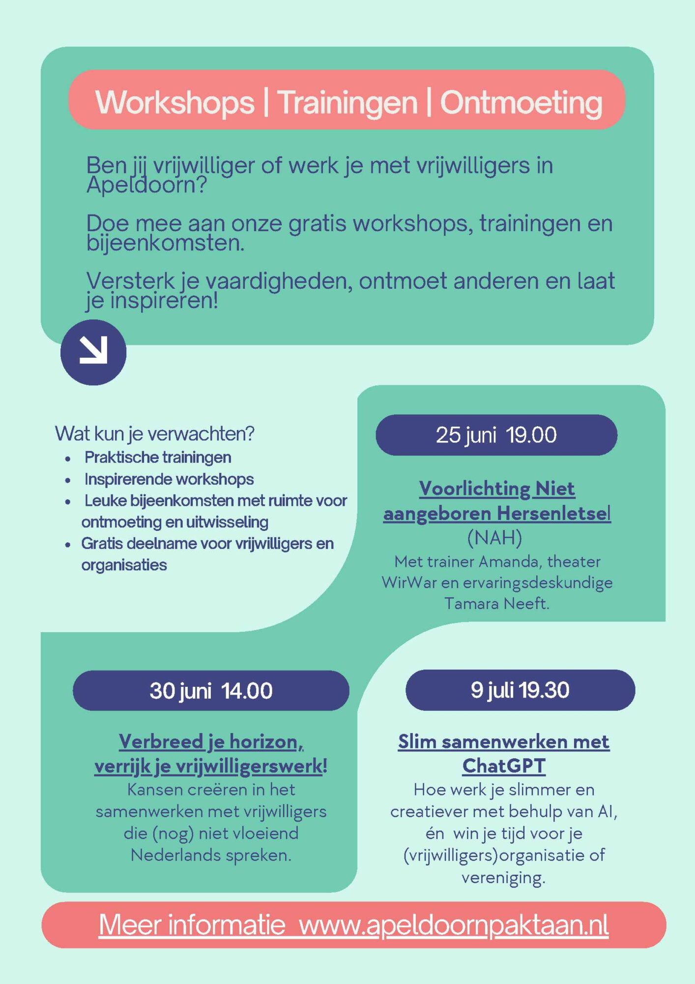 Trainingen en workshops van Apeldoorn Pakt Aan
